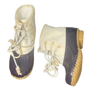 Jack Rogers • Gold Metallic Navy Chloe‎ Duck Boots